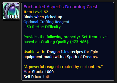 All New Crafted Items Added in Dragonflight Patch 10.2